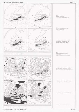 Revitalisierung des Hamburger Hafens Schinkelwettbewerb 1989: 8 Lagepläne 1:10000