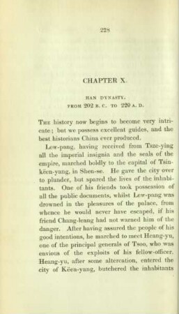 Chapter X. Han dynasty. From 202 B. C. to 220 A. D.