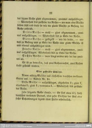 Eine gestrickte Schärpe