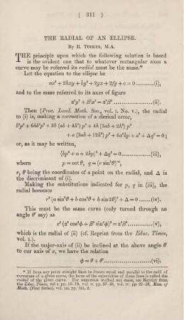 The radical of an ellipse.