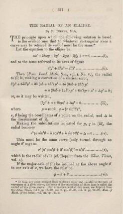 The radical of an ellipse.