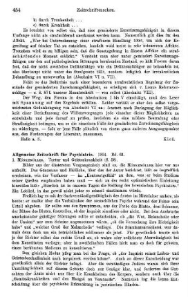 454-456, Allgemeine Zeitschrift für Psychiatrie, Bd. 61