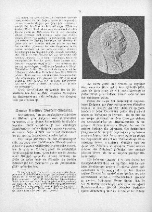 Neuere Berliner Porträt-Medaille