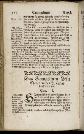 Das Evangelium Jesu Christi, wie es S. Lucas beschrieben hat.
