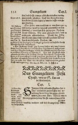 Das Evangelium Jesu Christi, wie es S. Lucas beschrieben hat.