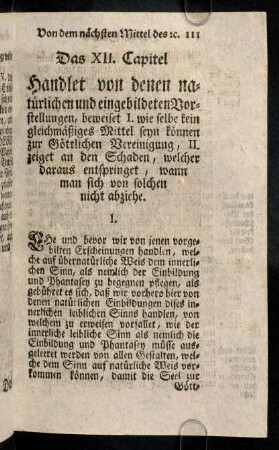111-122, Das XII. - XIII. Capitel