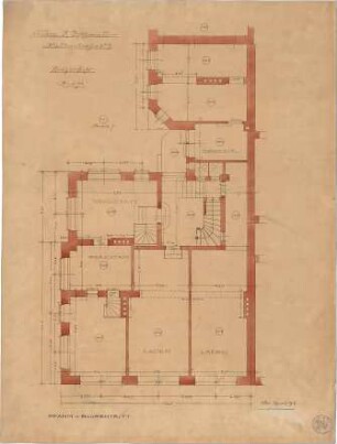 Pfann, Paul; München, Müllerstr. 9; Haus Rothmüller - Grundriss EG