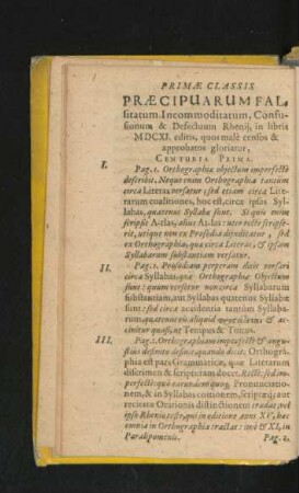 Centuria Prima.