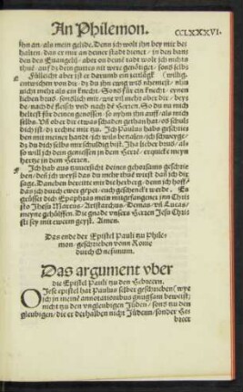 Das argument uber die Epistel Pauli tzu den Hebreern.