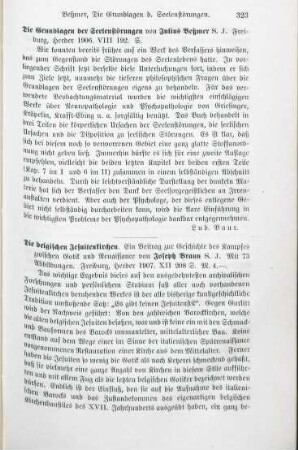323-324 [Rezension] Braun, Joseph, Die belgischen Jesuitenkirchen