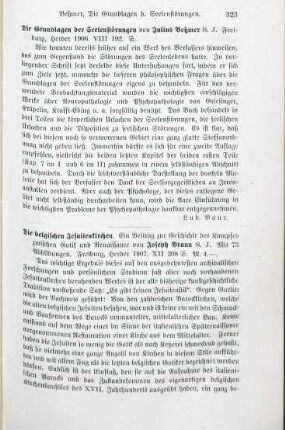 323-324 [Rezension] Braun, Joseph, Die belgischen Jesuitenkirchen