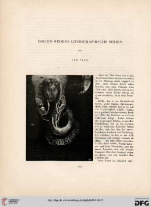 Odilon Redons lithographische Serien