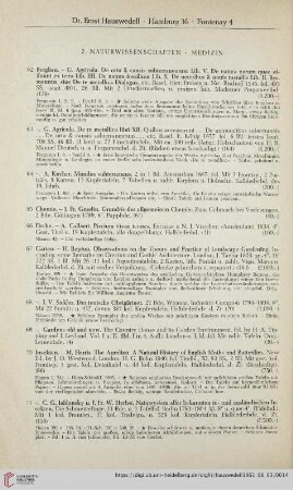 Naturwissenschaften, Medizin (Nr.62-117)