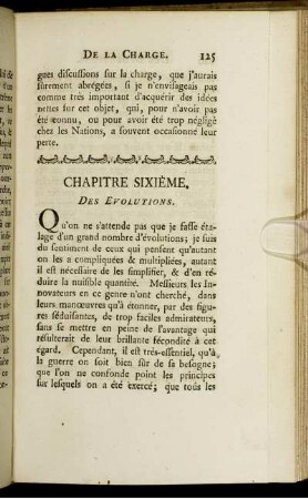 Chapitre Sixième. Des Evolutions.