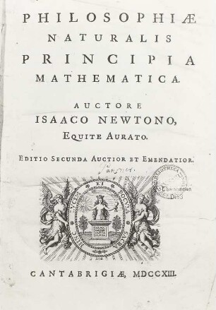 Isaak Newton:Philosophiae naturalis principia mathematica, 2. Auflage