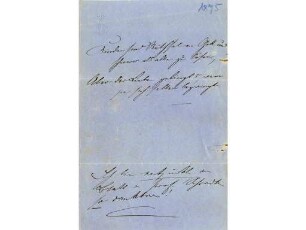 Originalbrief von Großherzogin Luise (?) an einen unbekannten Adressaten (Alwine Schroedter?)