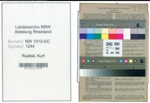 Entnazifizierung Kurt Ruebel , geb. 17.02.1900 (Kaufmann)