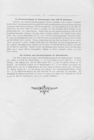XII. Pensions- und Unterstützungskasse der Hüttenbeamten.