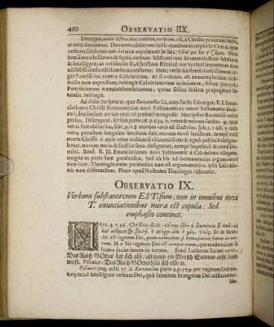 Observatio IX. Verbum substantivum Est, sum, non in omnibus novi T. enunciationibus mera est copula: Sed emphasin continet.