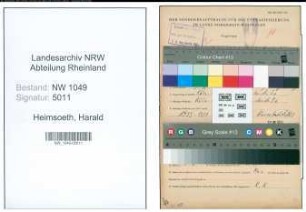 Entnazifizierung Harald Heimsoeth , geb. 03.10.1916 (Assessor)