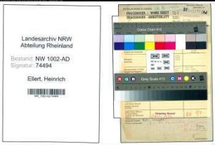Entnazifizierung Heinrich Ellert, geb. (Angestellter)