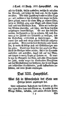 Das XIII. Hauptstück - Was sich in Abwesenheit des Soto um Hirriga herum zugetragen hat