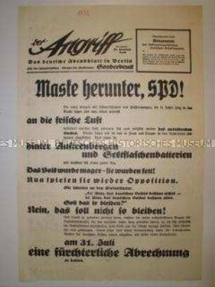 Sonderdruck des "Angriff" zur Reichstagswahl am 31. Juli 1932