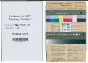 Entnazifizierung Anne Missalla , geb. 18.07.1920 (Kontoristin)