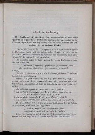 Siebzehnte Vorlesung [§§ 33-35]