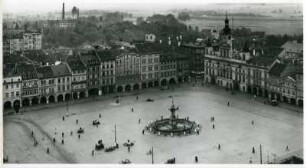 Marktplatz von Budweis, Tschechien, Böhmen und Mähren