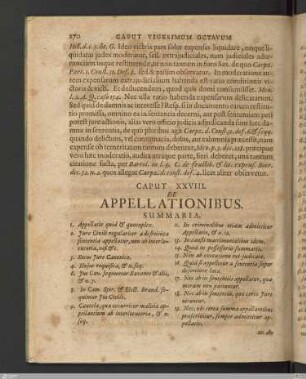 Caput XXVIII. De Appellationibus.