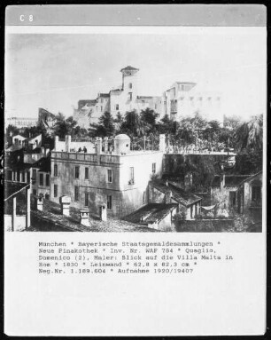 Blick auf die Villa Malta in Rom