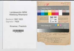 Entnazifizierung Friedrich Kroemer , geb. 05.06.1895 (Polizeibeamter)