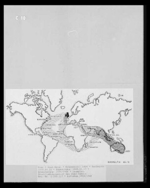 Suez, Lageplan: Erschließungsgebiet des Suez-Kanals