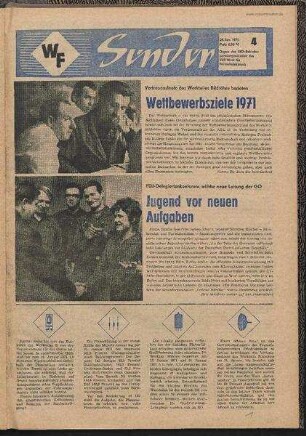 Betriebszeitung 'WF-Sender', Nr.4/1971 (29. Januar 1971)