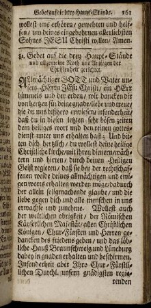 Gebet[e] auf die drey Haupt-Stände und allgemeine Noth und Anliegen der Christenheit gerichtet.