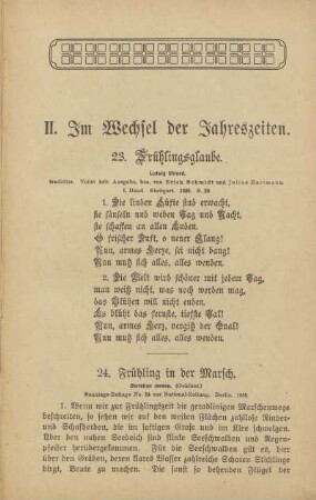 II. Im Wechsel der Jahreszeiten