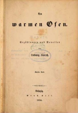 Am warmen Ofen : Erzählungen und Novellen, 2