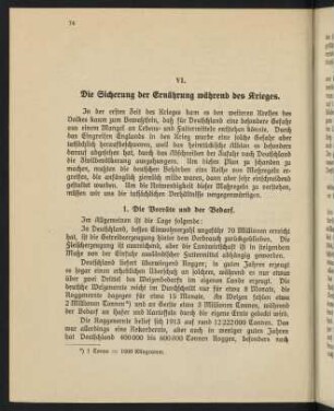 74-95, VI. Die Sicherung der Ernährung während des Krieges