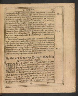 Epistel am Tage der Heiligen Aposteln Simonis und Judae I. Petr. I.