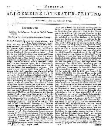 Dumouriez, C. F. Du Périer: La vie du Général Dumouriez etc. (Fortsetzung der im vorigen Stücke abgebrochnen Recension)