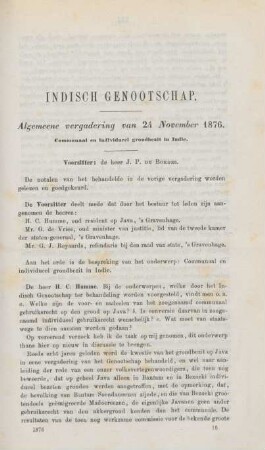 Algemeene vergadering van 24 November 1876