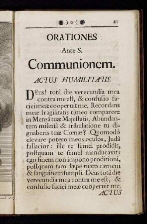 Orationes ante S. Communionem.