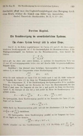 Zweites Kapitel. Die Beschleunigung im unveränderlichen Systeme.