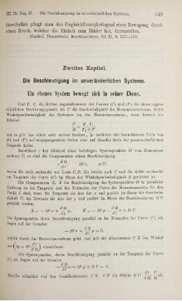 Zweites Kapitel. Die Beschleunigung im unveränderlichen Systeme.