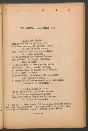 El arpa pérdida