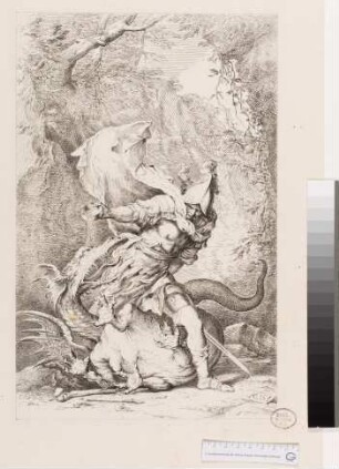 Jason (?) Kampf mit dem Drachen