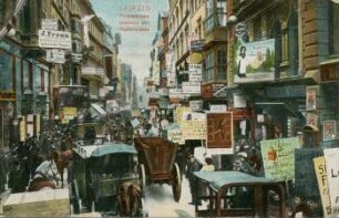 Leipzig: Petersstrasse während der Mustermesse