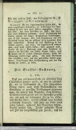 Die Staffel-Rechnung