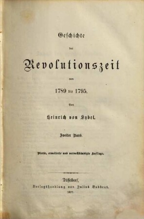 Geschichte der Revolutionszeit : von 1789 bis 1795, 2